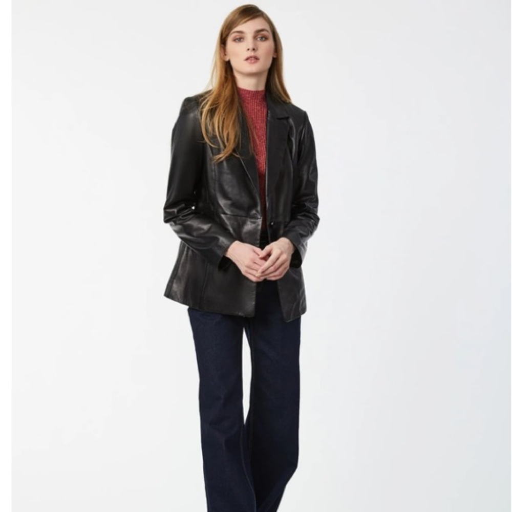 ❤️SALE❤️ BERNARDO GENUINE LEATHER BLAZER SIZE M